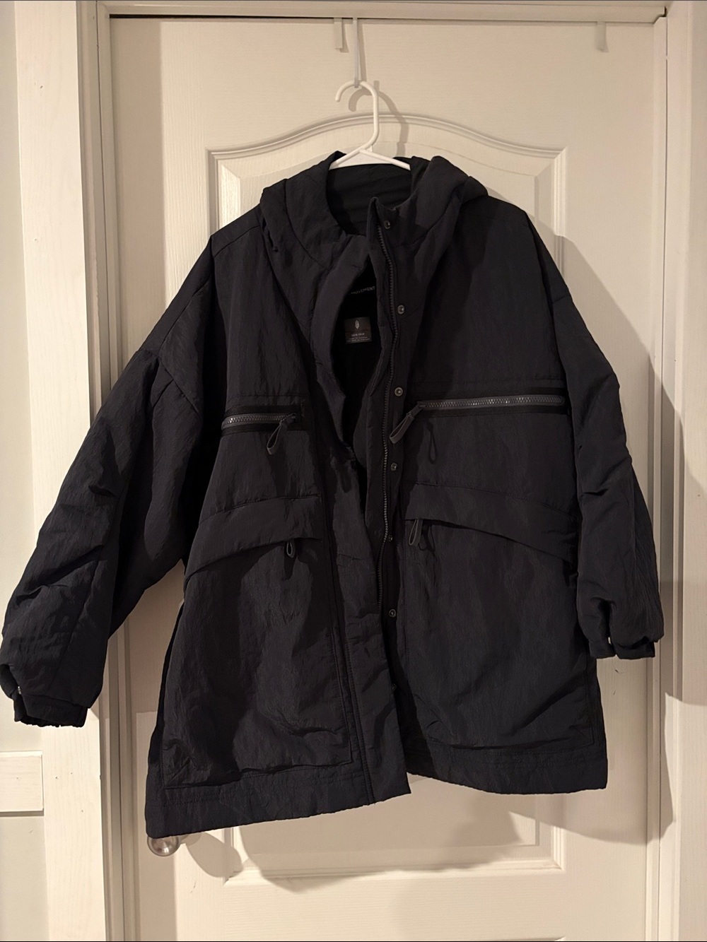 FP Movement by Free People Black Hooded Puffer Jacket for Kids